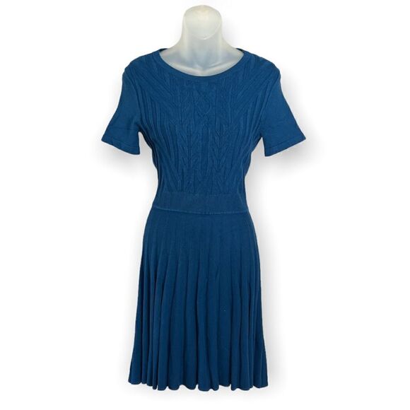 Draper James Short Sleeve Blue Sweater Dress Size XS - Picture 2 of 4